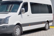 Volkswagen Crafter 2006–2016 Siderør Black (2 stk., rustfrit stål) Ø70, Long-ExtraLong foto 1