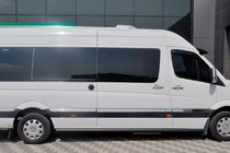 Volkswagen Crafter 2006–2016 Siderør Black (2 stk., rustfrit stål) Ø70, Long-ExtraLong foto 3