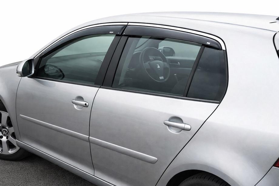 Volkswagen Golf 5 2003–2009 Vindafvisere med kromliste (HB, 4 stk., Niken) Image