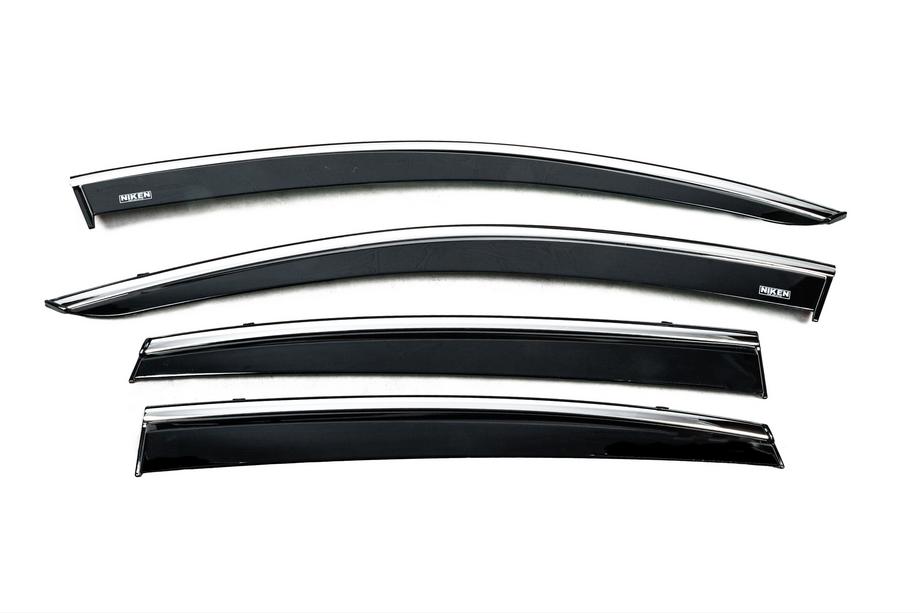 Subaru Crosstrek 2017–2023 Vindafvisere med kromliste (4 stk., Niken) Image