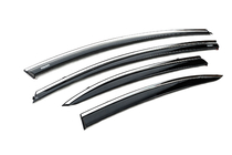 Honda Civic Sedan VIII 2006–2011 Vindafvisere med kromliste (4 stk., Niken) foto 3