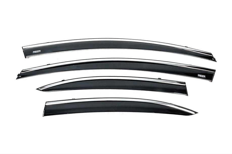 Honda Civic Sedan VIII 2006–2011 Vindafvisere med kromliste (4 stk., Niken) Image