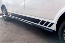 Volkswagen T5 Transporter 2003–2010 Siderør Black (2 stk., rustfrit stål) foto 3