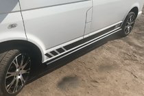 Volkswagen T5 Transporter 2003–2010 Siderør Black (2 stk., rustfrit stål) foto 5