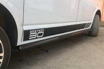 Volkswagen T5 Transporter 2003–2010 Siderør Black (2 stk., rustfrit stål) foto 6