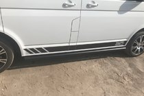 Volkswagen T5 Transporter 2003–2010 Siderør Black (2 stk., rustfrit stål) foto 9