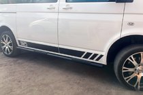 Volkswagen T5 Multivan 2003–2010 Siderør Black (2 stk., rustfrit stål) 60 mm, lang akselafstand foto 12