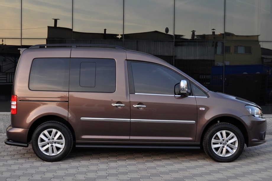 Volkswagen Caddy 2004–2010 Siderør BB001 Black (2 stk., rustfrit stål) Ø60, standard beslag Foto 10