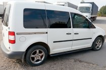 Volkswagen Caddy 2010–2015 Siderør BB001 Black (2 stk., rustfrit stål) Ø60, standard beslag foto 2