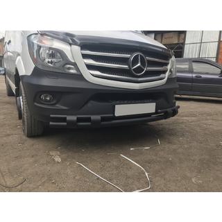 Forreste nedre beskyttelsesbøjle Shark Black (rustfrit stål) Mercedes Sprinter W906 2006–2018 foto 1
