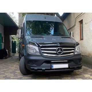 Forreste nedre beskyttelsesbøjle Shark Black (rustfrit stål) Mercedes Sprinter W906 2006–2018 foto 2