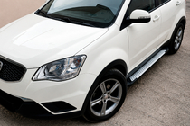 SsangYong Korando 2010–2019 Sidetrin Allmond Grey (2 stk., aluminium) foto 1