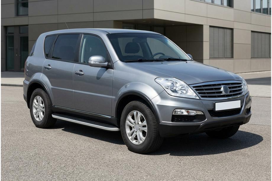 SsangYong Rexton I 2001–2017 Sidetrin Tayga Grey (2 stk., aluminium) 2012-2017 Image