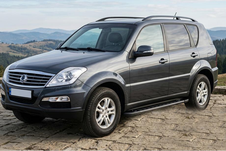 SsangYong Rexton I 2001–2017 RedLine Black side trinbrætter (2 stk., aluminium) Image