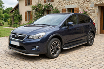 Subaru XV 2011–2017 Maydos V1 sidetrin (2 stk., aluminium ↗ rustfrit stål) foto 1