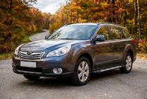 Subaru Outback 2009–2014 Sunrise sidetrin (2 stk., aluminium) foto 1