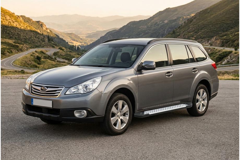 Subaru Outback 2009–2014 Sidetrin Allmond Grey (2 stk., aluminium) Image