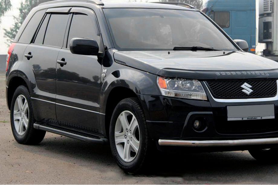 Suzuki Grand Vitara 2005–2017 Sidetrin Allmond Black (2 stk., aluminium) Image