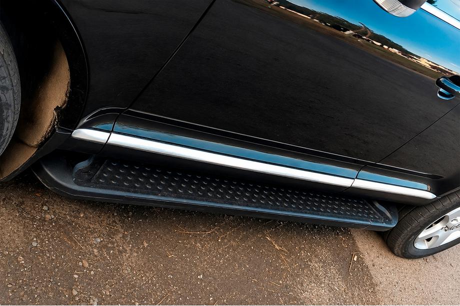 Volkswagen Touareg 2002–2010 Sidetrin Allmond Black (2 stk., aluminium) Image