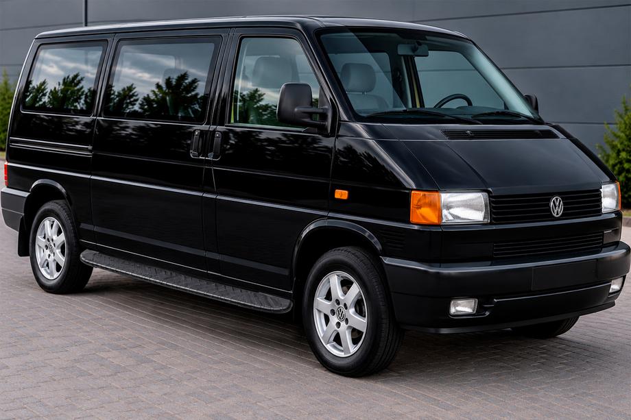 Volkswagen T4 Transporter 1990–2003 Sidetrin Bosphorus Black (2 stk., aluminium) Lang akselafstand Image