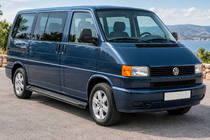 Volkswagen T4 Caravelle/Multivan 1990–2003 Sidetrin Allmond Black (2 stk., aluminium) Lang akselafstand foto 1