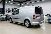 Volkswagen Caddy 2004–2010 Sidetrin Tayga Grey (2 stk., aluminium) Maxi hjulbase foto 1