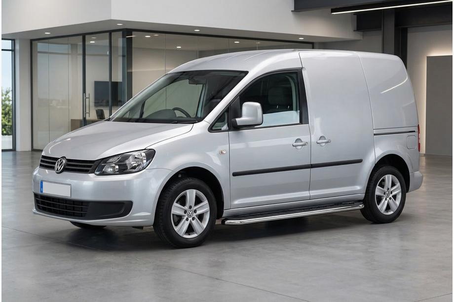 Volkswagen Caddy 2010–2015 Maydos V1 sidetrin (2 stk., aluminium ↗ rustfrit stål) Maxi hjulbase Image