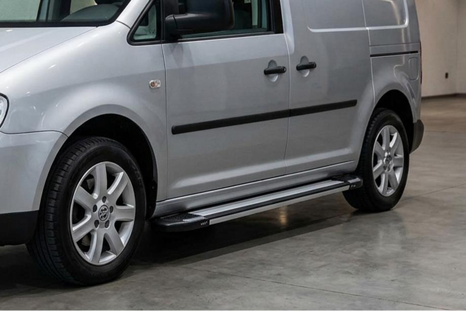 Volkswagen Caddy 2010–2015 Sidetrin Rainbow (2 stk., aluminium) Maxi hjulbase Image