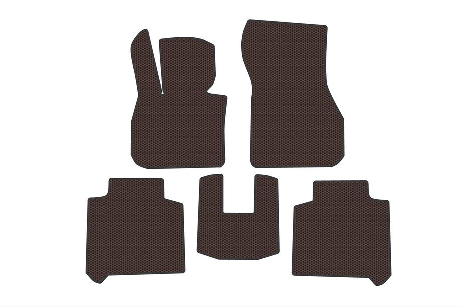 BMW 2-serie Active Tourer F45/F46 2014–2021 Carsuit gummimåtter til kabine (2 rækker, til F46, brun) Image