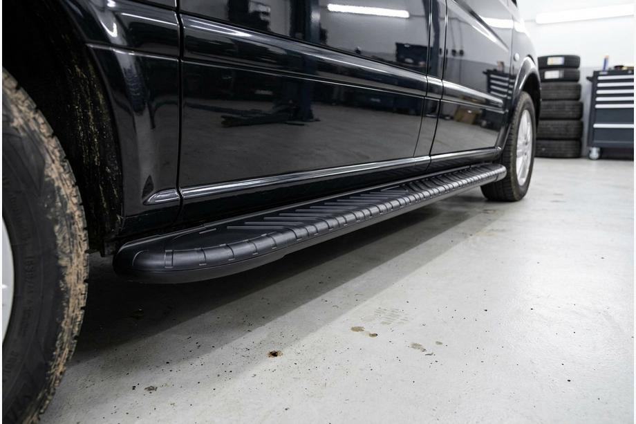 Mercedes Vito/V-klasse W447 2014– Sidetrin Bosphorus Black (2 stk., aluminium) Kort og lang Image
