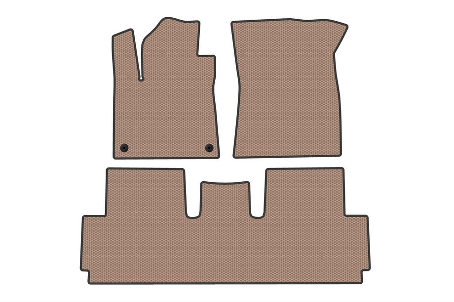 Citroen C-4 Picasso 2013–2022 Carsuit gummimåtter (til Grand, 2 rækker, beige) Image