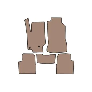Carsuit gummimåtter (benzin, beige)