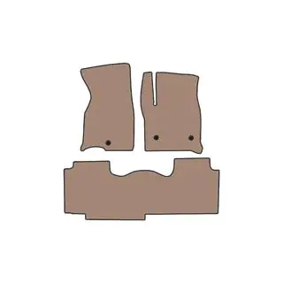 Carsuit gummimåtter til kabinen (2 rækker, beige)