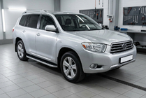 Toyota Highlander 2008–2013 Sidetrin Tayga Grey (2 stk., aluminium) foto 1