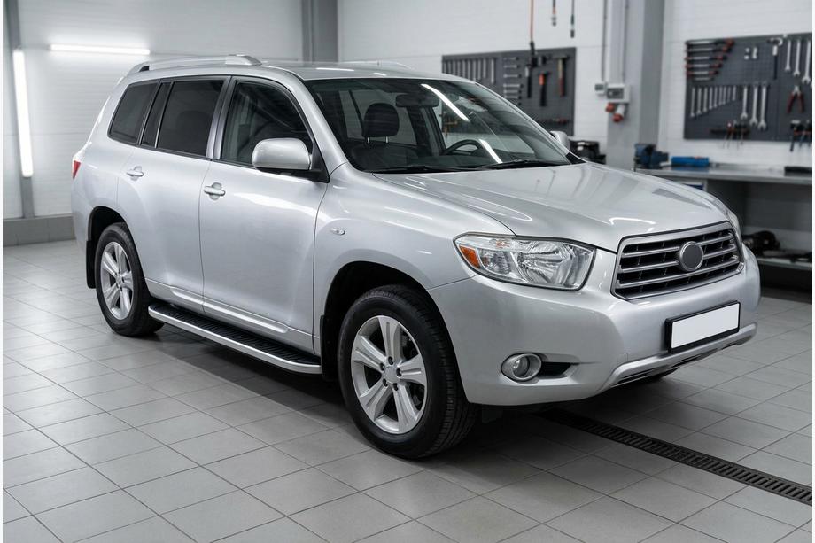 Toyota Highlander 2008–2013 Sidetrin Tayga Grey (2 stk., aluminium) Image