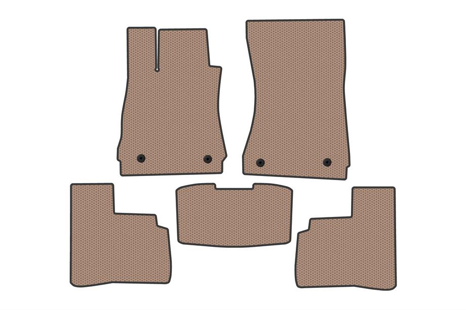Mercedes S-Klasse W221 2005–2013 Gummimåtter Carsuit (Short, Beige) Foto 1