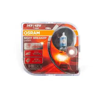 Osram H7 55W Night Breaker Laser 150% 64210NL forlygtepære foto 2