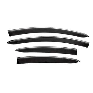 Vindafvisere med kromliste (4 stk., Sunplex Chrome) Fiat Linea 2006–2018 foto 1