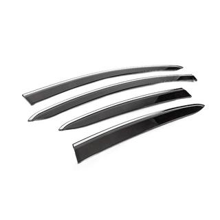 Vindafvisere med kromliste (4 stk., Sunplex Chrome) Fiat Linea 2006–2018 foto 3