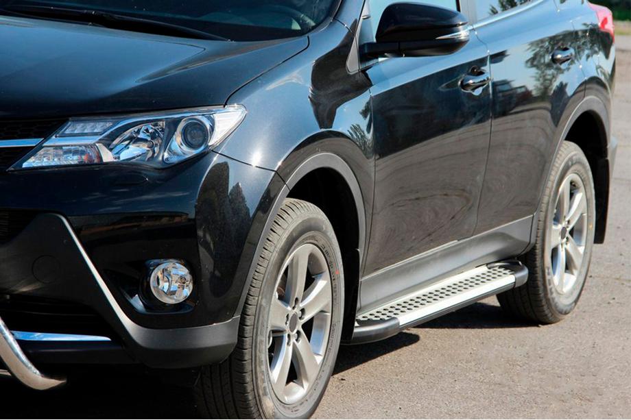 Toyota Rav 4 2013–2018 Sidetrin Allmond Grey (2 stk., aluminium) Image