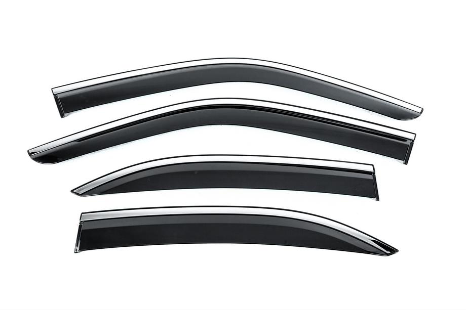 Mercedes E-class W210 1995–2002 Vindafvisere med kromliste Niken Luxury (4 stk) Image