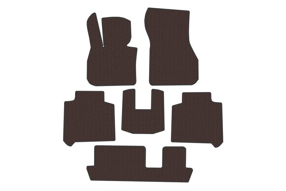BMW 2-serie Active Tourer F45/F46 2014–2021 Carsuit gummimåtter til kabine (3 rækker, til F46, brun) Image