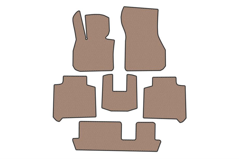 BMW 2-serie Active Tourer F45/F46 2014–2021 Carsuit gummimåtter (3 rækker, til F46, beige) Foto 1