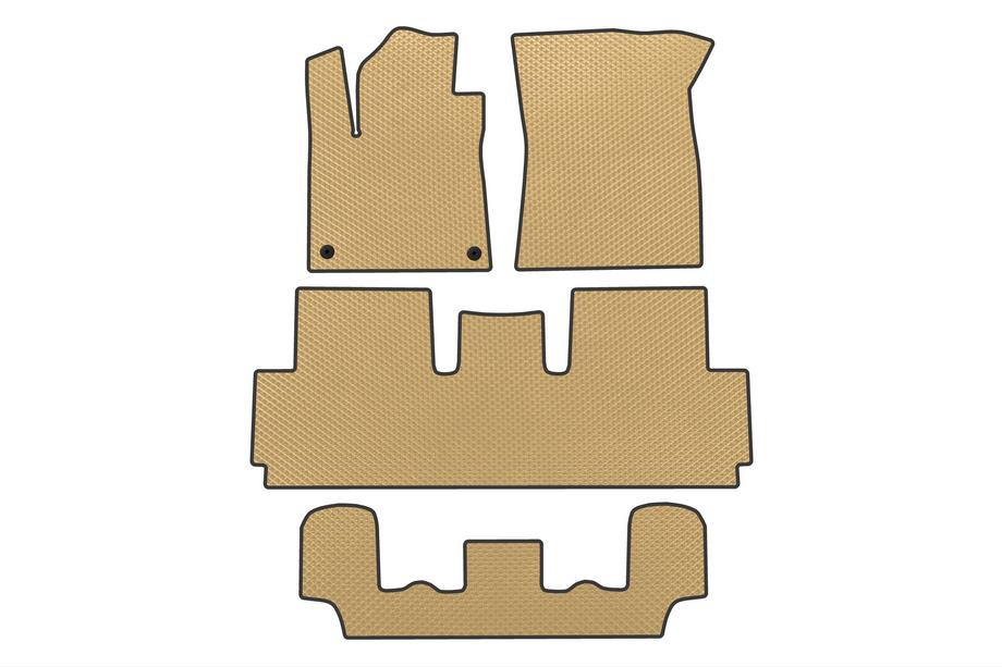 Citroen C-4 Picasso 2013–2022 EVA bilmåtter (til Grand, 3 rækker, beige) Image