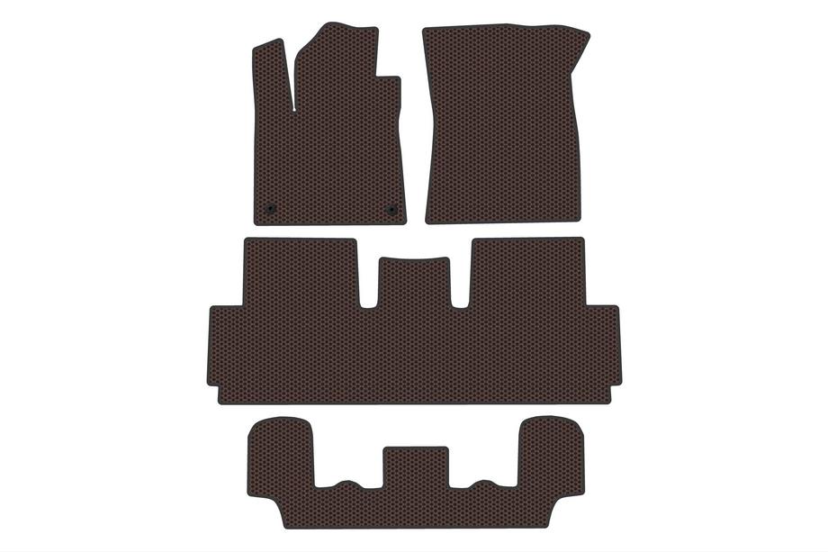 Citroen C-4 Picasso 2013–2022 Gummimåtter Carsuit (til Grand, 3 rækker, brun) Image