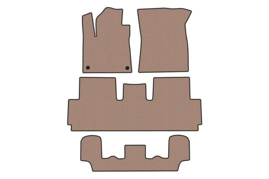 Citroen C-4 Picasso 2013–2022 Gummimåtter Carsuit (til Grand, 3 rækker, beige) Image
