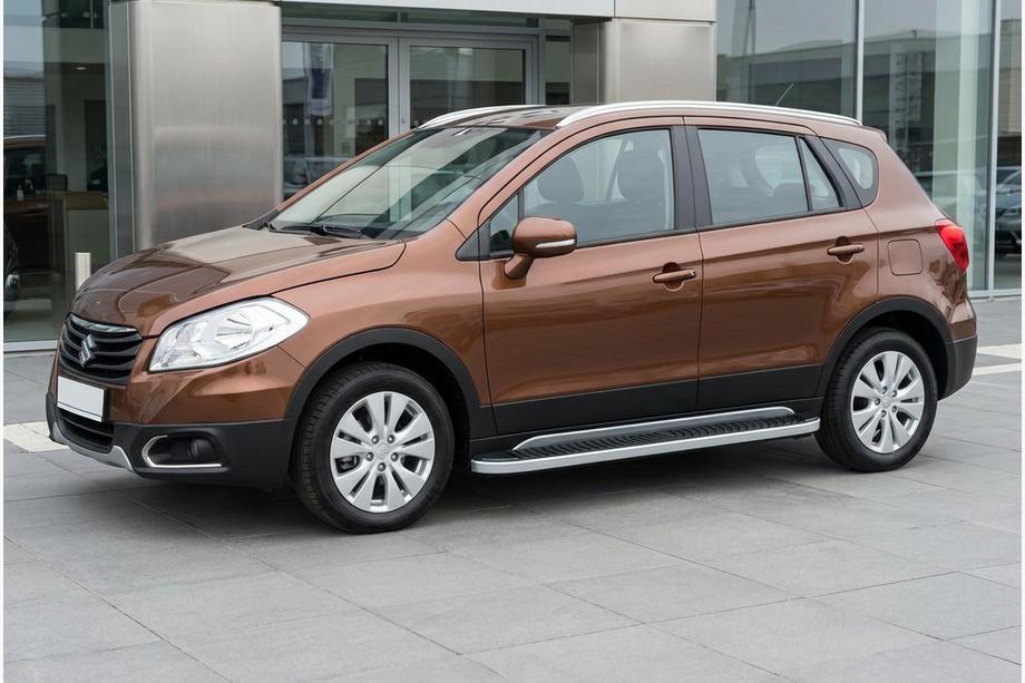 Suzuki SX4 S-Cross 2013–2016 Sidetrin Tayga Grey (2 stk., aluminium) Image