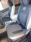 Hyundai Santa Fe 2 2006–2012 Sædeovertræk (kunstlæder→stof, Premium) foto 17