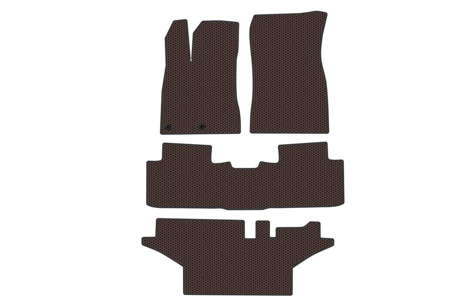 Peugeot 5008 2024– Gummimåtter Carsuit (3 rækker, brun) Image