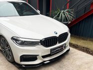 BMW 5-serie G30/G31 2017–2023 Frontlæbe til forkofanger Lip EuroCap (til M-Sport 2017-2020, blank sort) foto 1